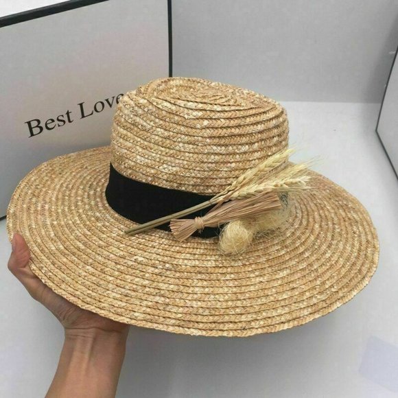Straw Jazz Hats For Women With Grain French Gift
